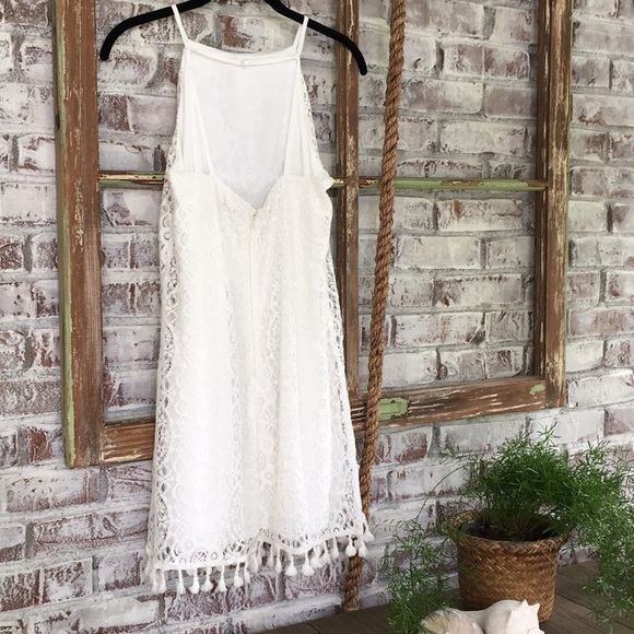 Lace Overlay Halter Dress size M - Picture 4 of 7